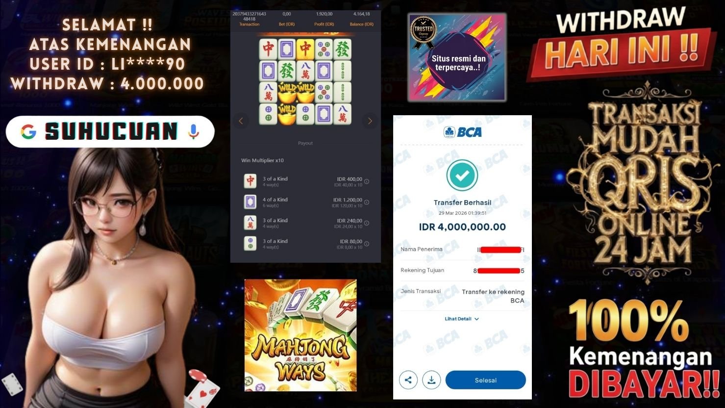 SUHUCUAN JACKPOT SLOT MAHJONG WAYS